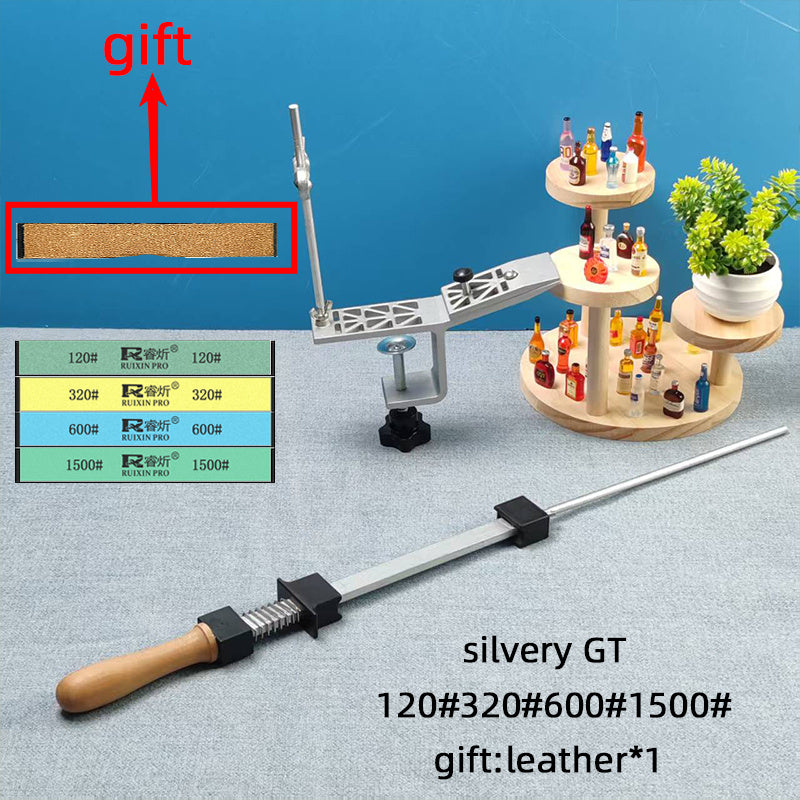 Angle sharpener with adjustable rotation and fast clamping for professional sharpening