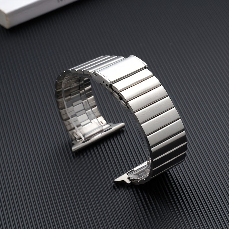 Stainless Steel Smartwatch Band for Apple Watch Series 4-8 Magnet Clasp Adjustable Sizes