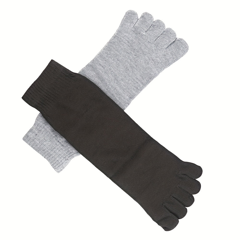 Мужские хлопковые носки-кастоманы 5 пар дышащие, устойчивые к запаху, однотонные цвета