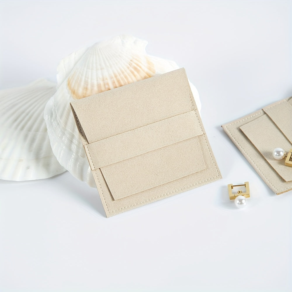 10 Pieces Suede Jewelry Pouches Dustproof Storage Bags for Rings Earrings Bracelets