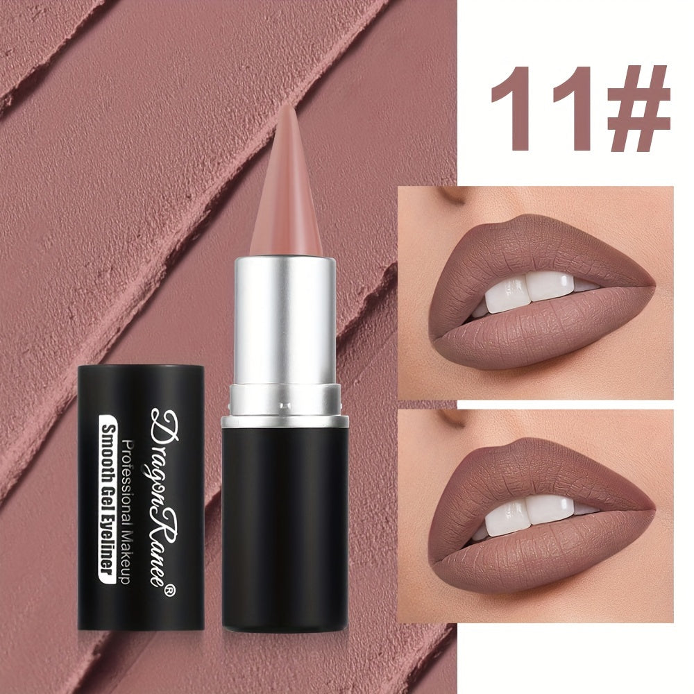 Set de lápiz labial y delineador de ojos mate de 12 tonos para mujer, de larga duración y a prueba de manchas