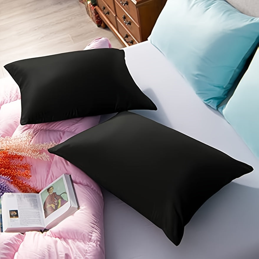 Double-Sided Summer Silk Pillowcase with Viscose Core, Smooth and Silky Feel
