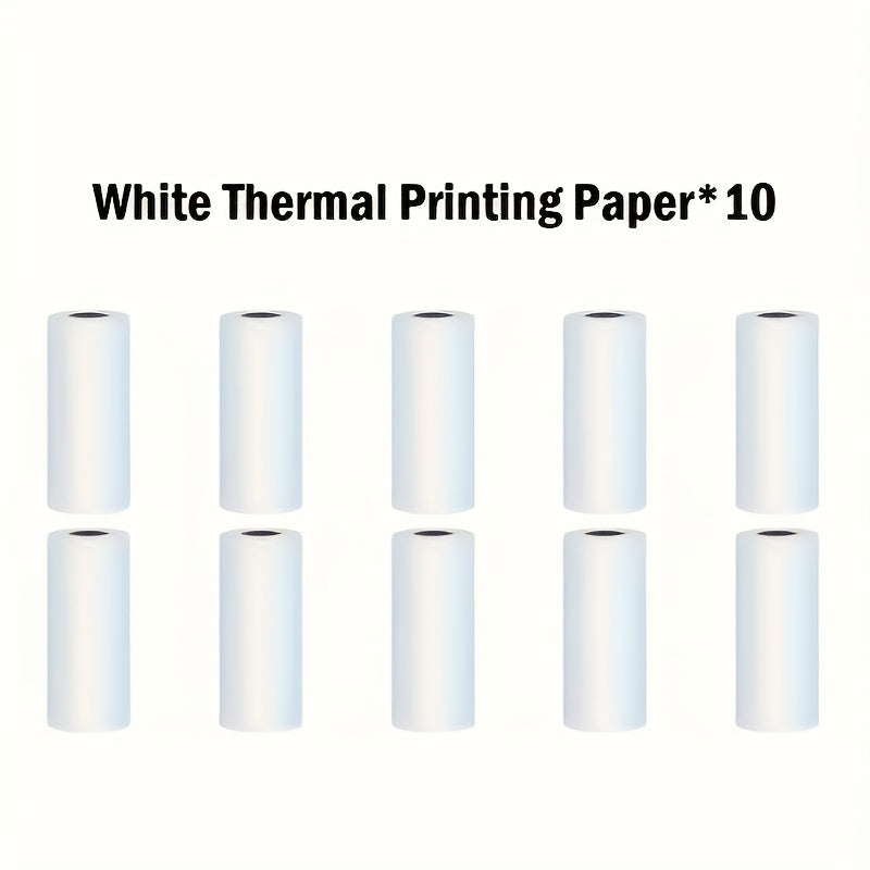 10 Rolls Mini Self-Adhesive Thermal Printer Labels 57mm Inkless Printer