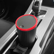 Black and Red Car Trash Bin Waterproof Durable ABS Storage Lid