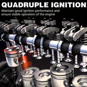 4 Pcs Iridium Spark Plugs for Car, Durable, Compatible with Multiple Models