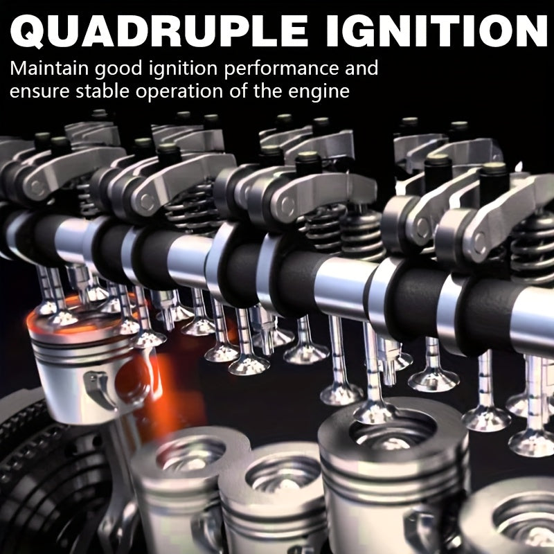 4 Pcs Iridium Spark Plugs for Car, Durable, Compatible with Multiple Models