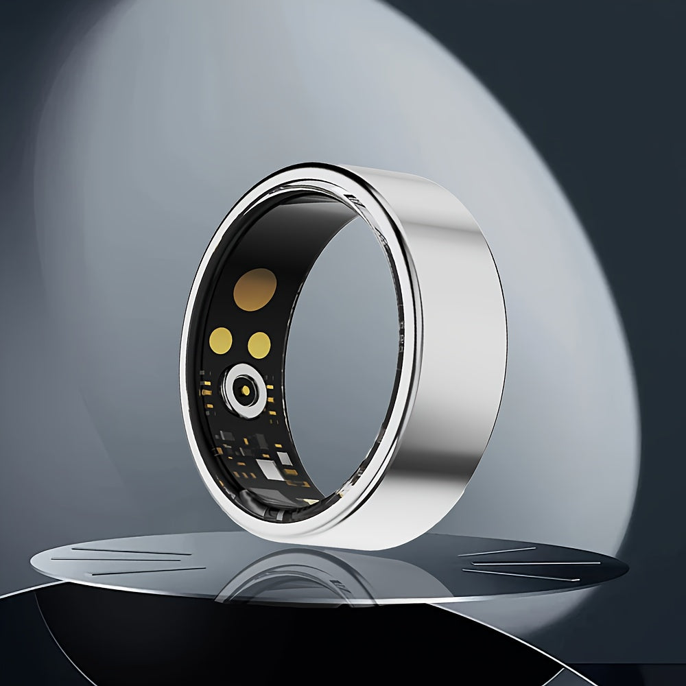 Mini Meatball Smart Ring Fitness Tracker Sleep and Step Monitor Water-Resistant Aluminum Alloy