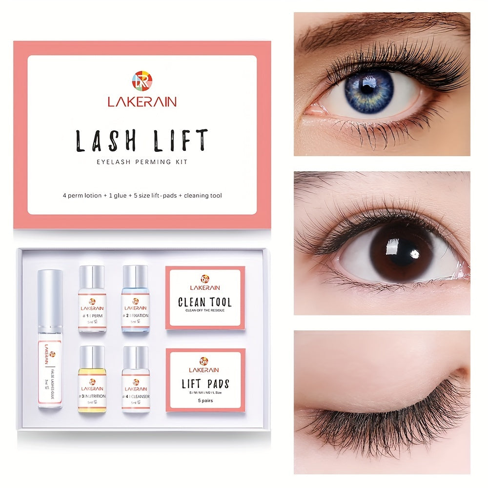 Qoshlarni bukish uchun to'plam: Pink Lash Curl va Lamination Seti kollagen bilan