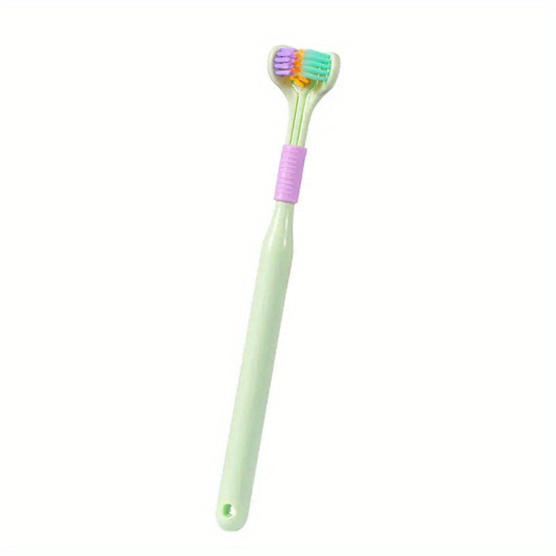 Adult Soft Bristle Three-Sided Toothbrush for Gums and Teeth Cleaning