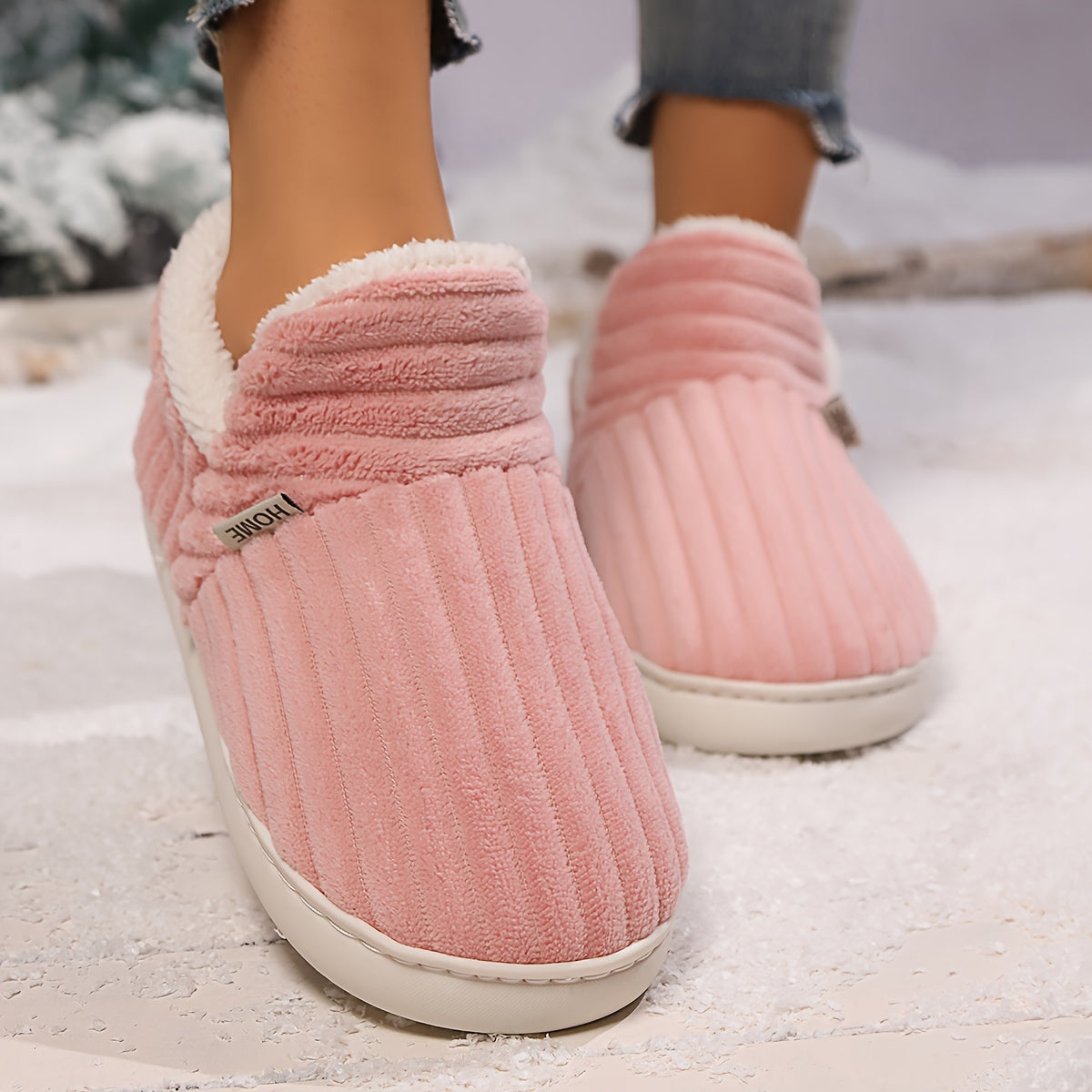Women's Winter Slipper Boots Soft Plush Interior Slip-On Indoor Outdoor