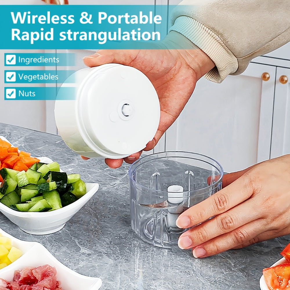 Portable USB Rechargeable Blender with High-Performance Grinder and Easy-Press Controls