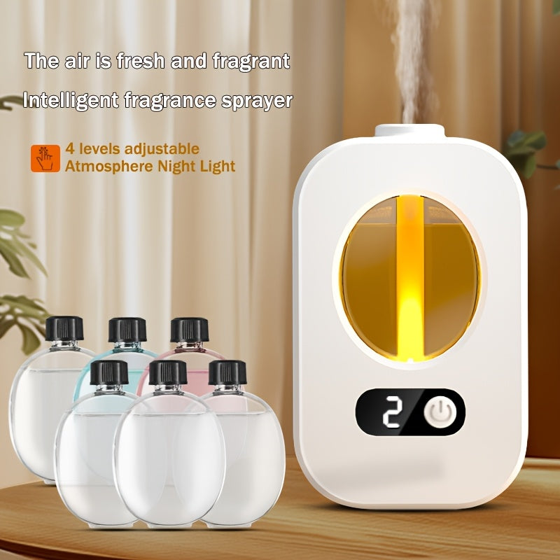 USB увлажнитель воздуха с диффузором эфирных масел, атомайзер, цифровой дисплей, устраняющий запахи, подходит для спален, гостиных, офисов, умный диффузор ароматов, атмосферная ночная подсветка.