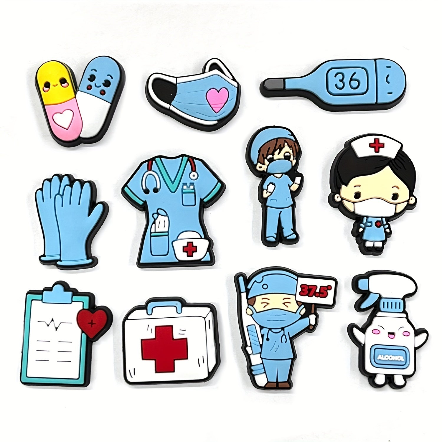 Unisex PVC Medical Theme Charms 20/50pcs DIY Accessories for Summer Parties
