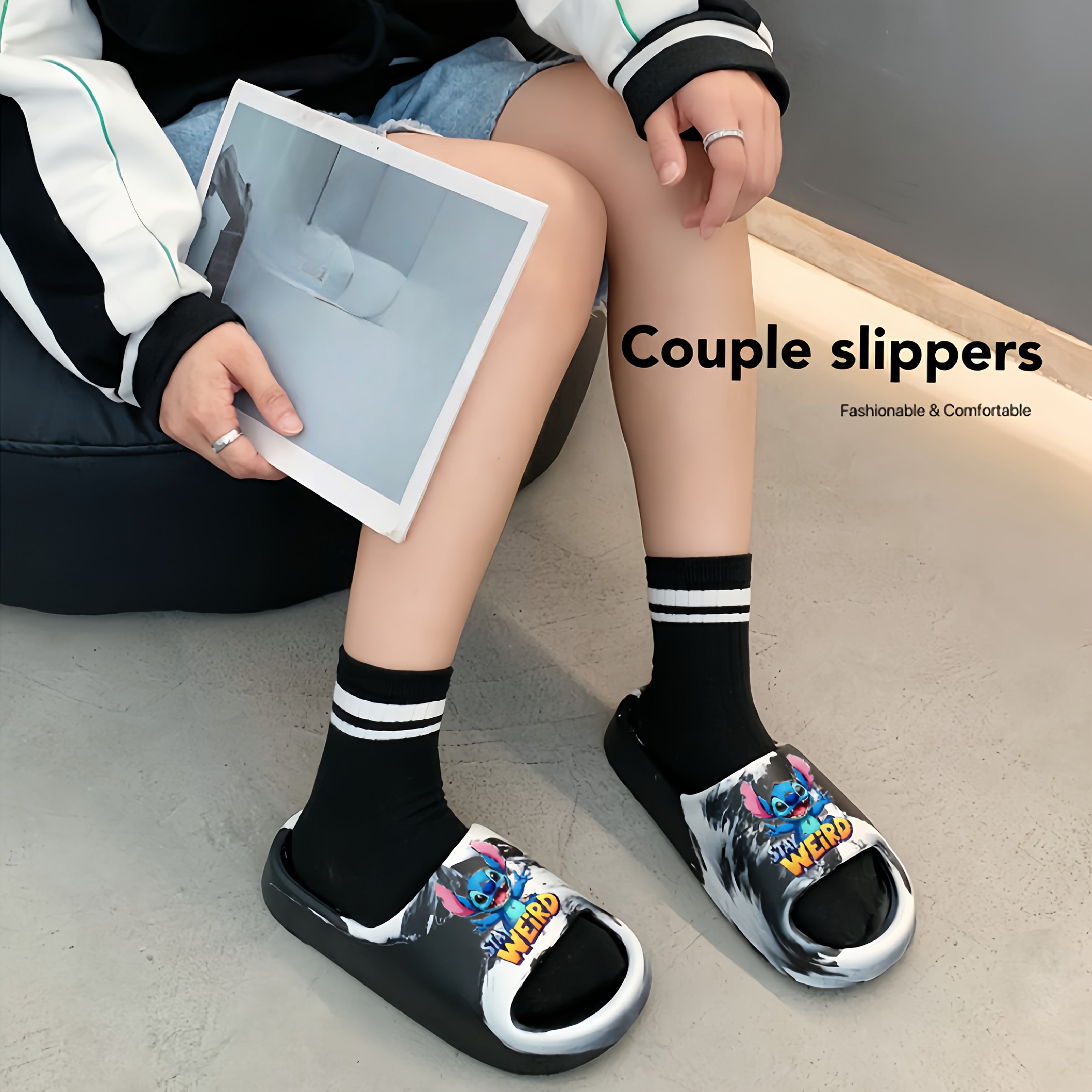 Unisex Soft EVA Slip-On Slippers All-Season Indoor Non-Slip Shoes
