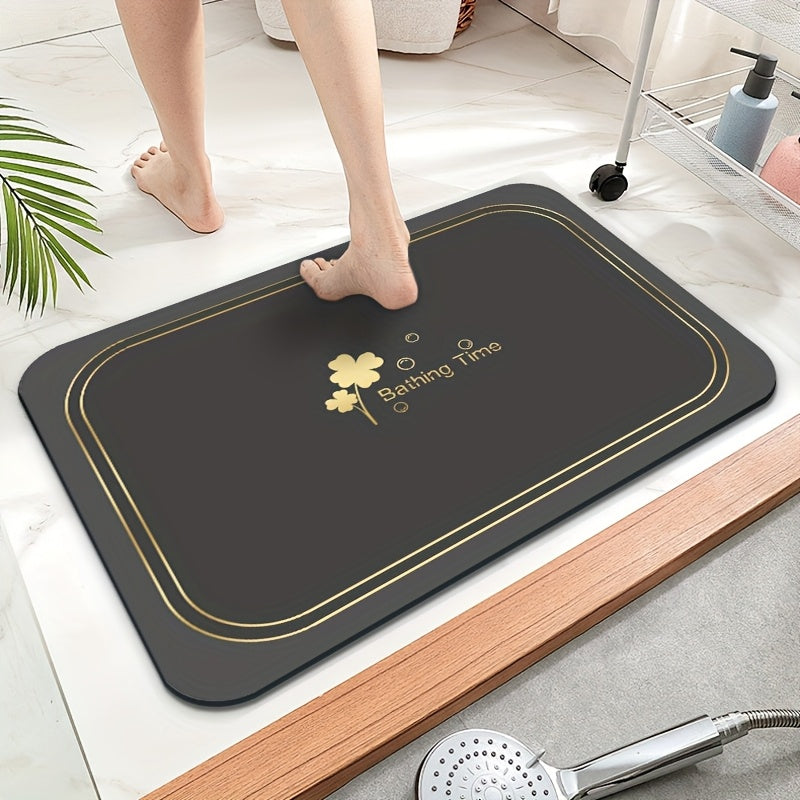 Alfombra antideslizante de secado rápido para baño, interior y exterior, absorbente y versátil