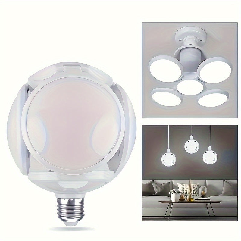 Bombilla LED con diseño de aspas para decoración del hogar y garaje 6500K blanco frío E26/E27