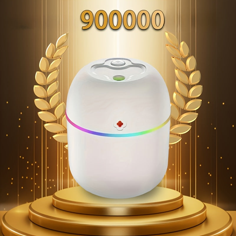 Modern White USB Humidifier for Bedroom and Home with Colorful Accents