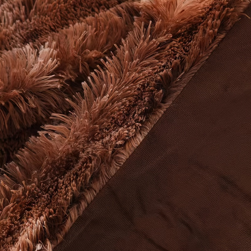 Tie-Dye Plush Double-Layer Blanket Nordic Style Soft Couch Bed All-Season