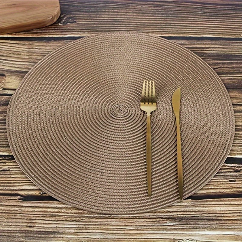 Set of 4 Round Placemats for Dining Table Kitchen Home Decor