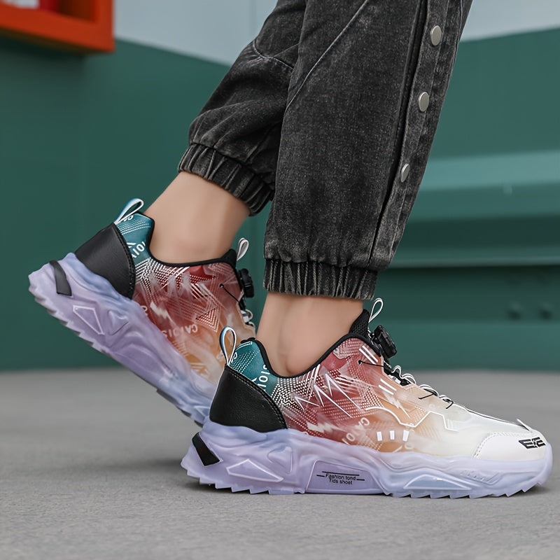 Fashion Sneakers for Men Women Lace-Up Round Toe EVA TPU Sole Casual Street Style