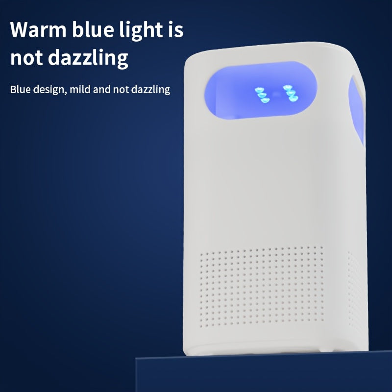 USB Air Purifier with Strong Duct System High-Speed Motors Quiet Operation Blue LED for Bedroom Kitchen Living Room