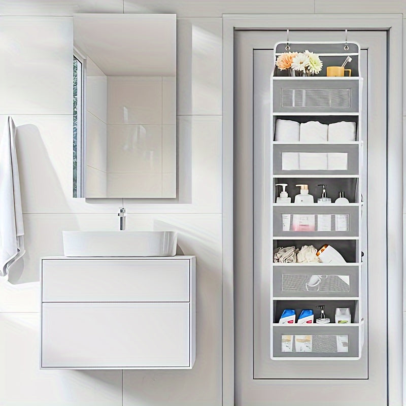 Door Hanging Storage Organizer with 5 Shelves and Pockets for Bedroom Bathroom Pantry