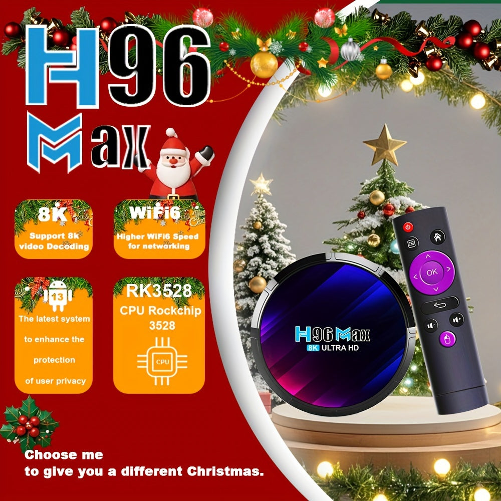 Android 13 TV Box with RK3528 Chip 2GB RAM 16GB Storage Dual Wi-Fi 6 8K AV1 Support