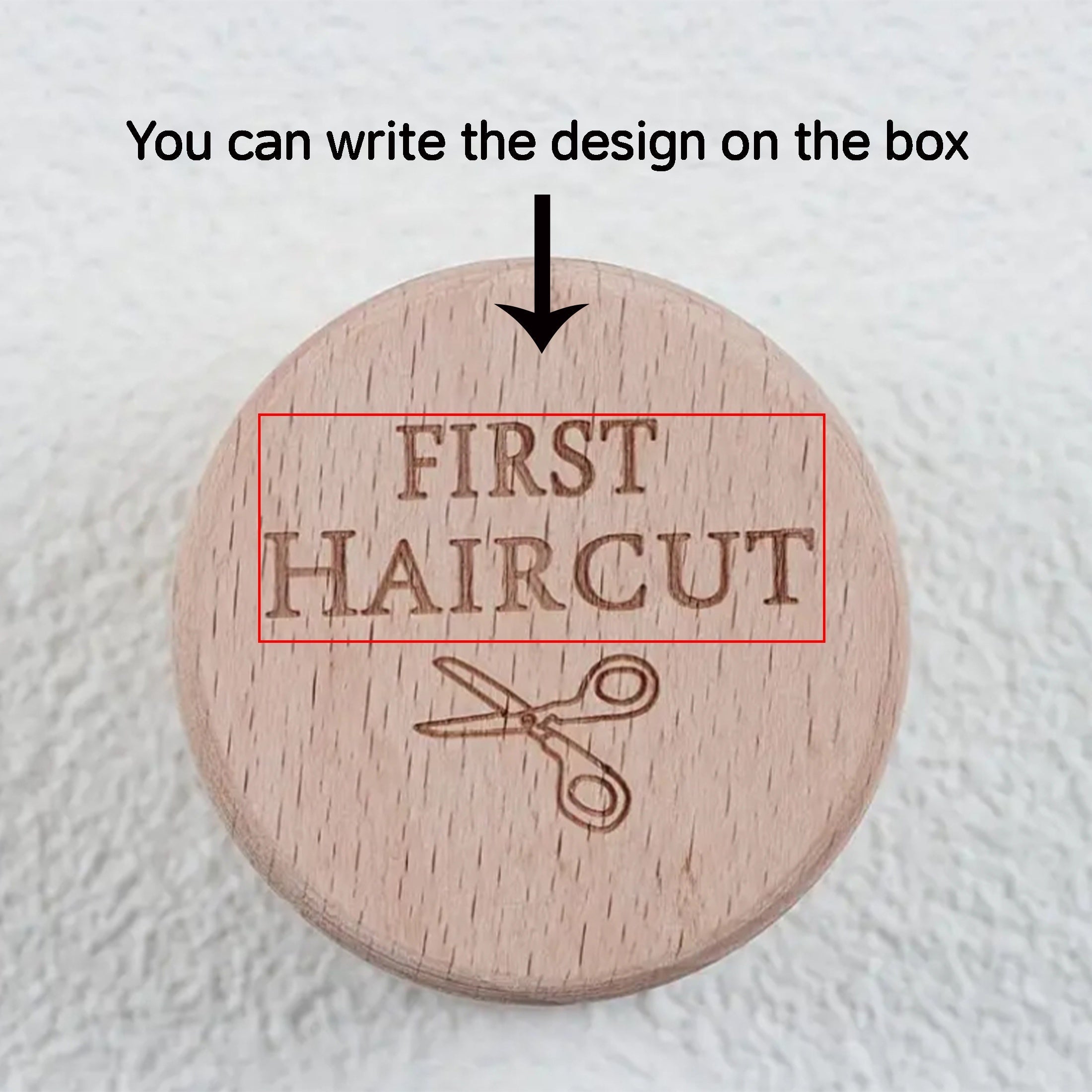 Set de caja de recuerdos de madera personalizada para el primer corte de cabello, hada de los dientes y almacenamiento de recuerdos del cordón umbilical