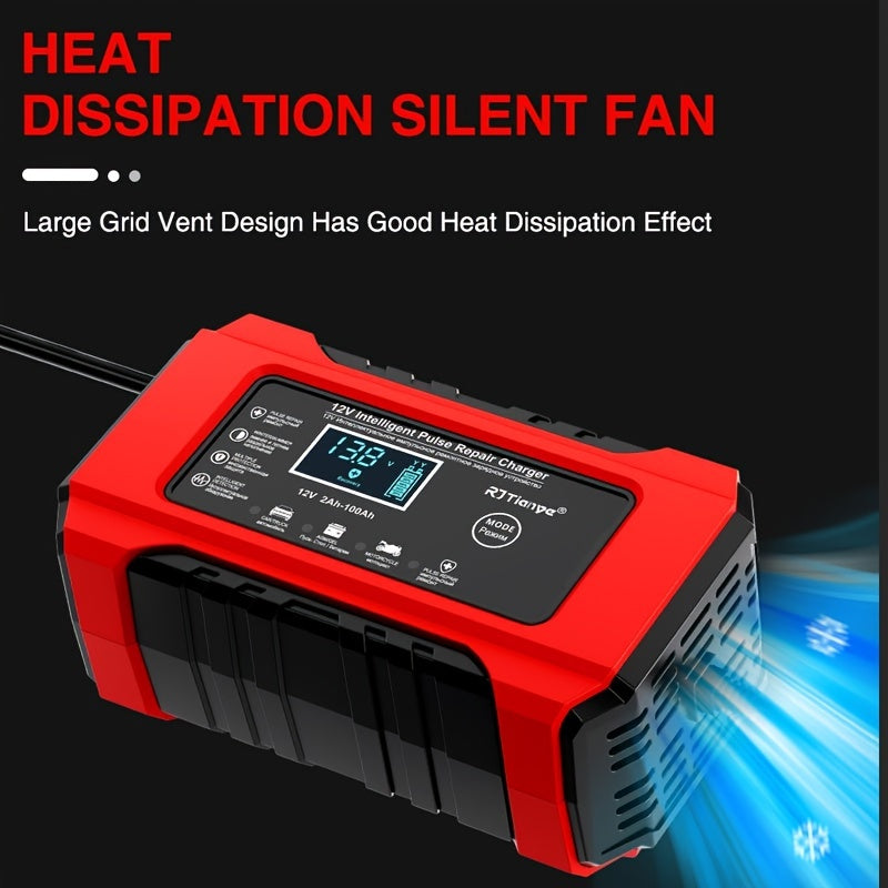 12V 6A Aqlli Batareya Zaryadlagichi Avtomobil, Mototsikl, SUV, Bog' mowersi uchun