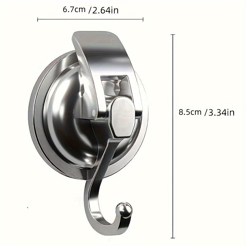 Plastic Wall Hooks Set of 2 or 4 Reusable No-Drill Adhesive Bathroom Kitchen Garage