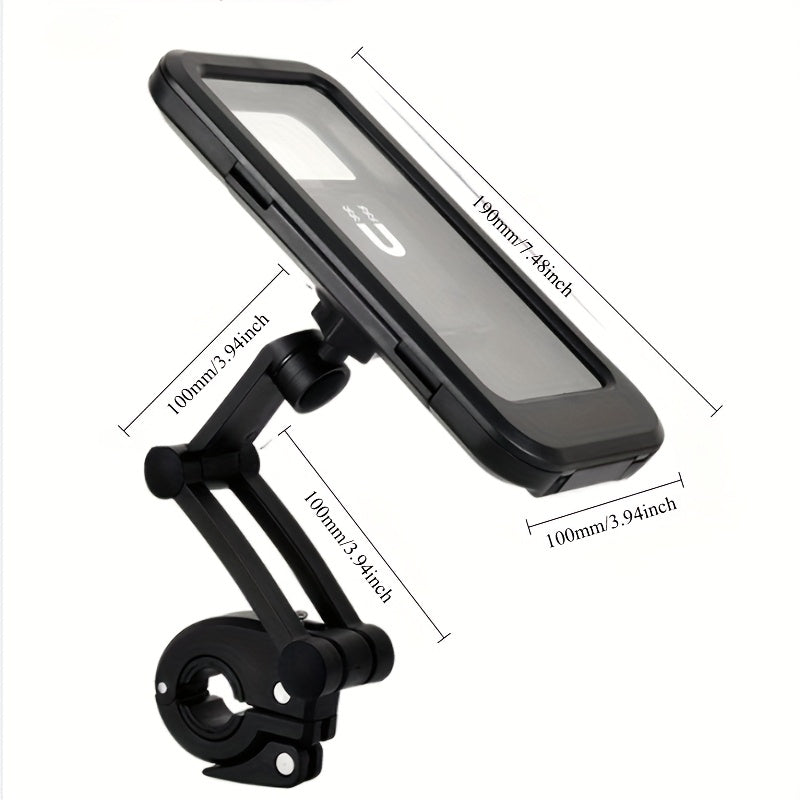 Waterproof ABS Motorcycle Phone Mount with Magnetic Design and Rainproof Holder