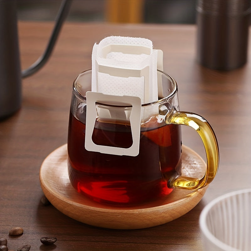 Premium bir martalik qahva filtr sumkalari, osma quloqlar bilan - 50 ta to'plam, ofis, ochiq havoda va lager sharoitlari uchun ideal