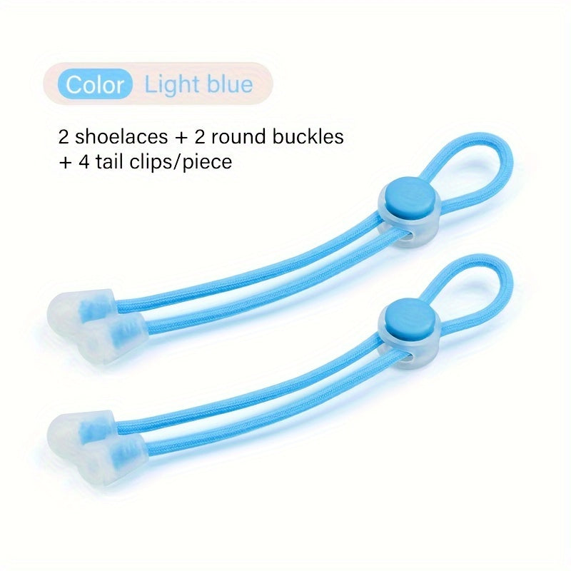Unisex Elastic No-Tie Shoelaces with Adjustable Buckles for Sneakers