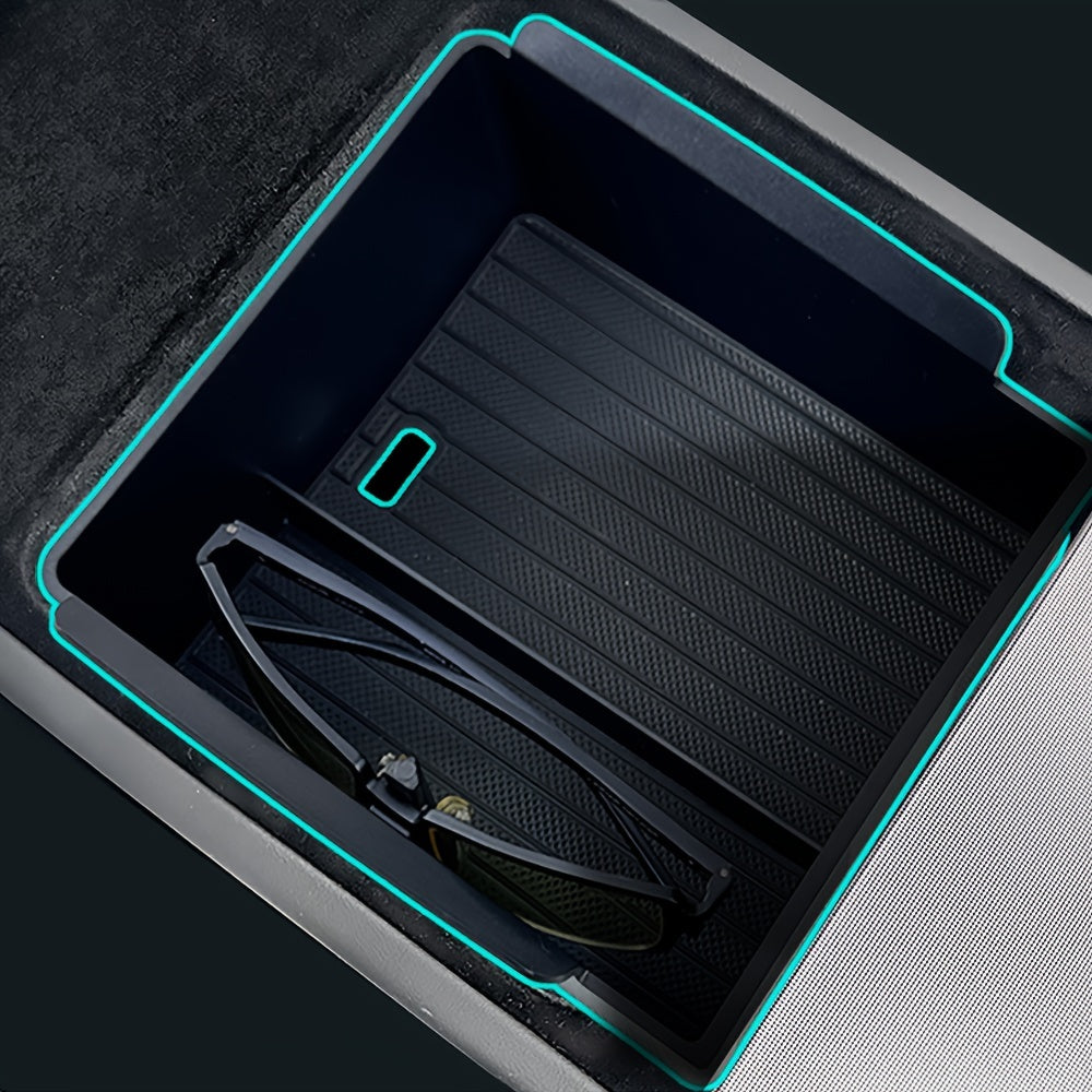 Car Interior Center Console Armrest Storage Box Set for Tesla Model 3 and Y