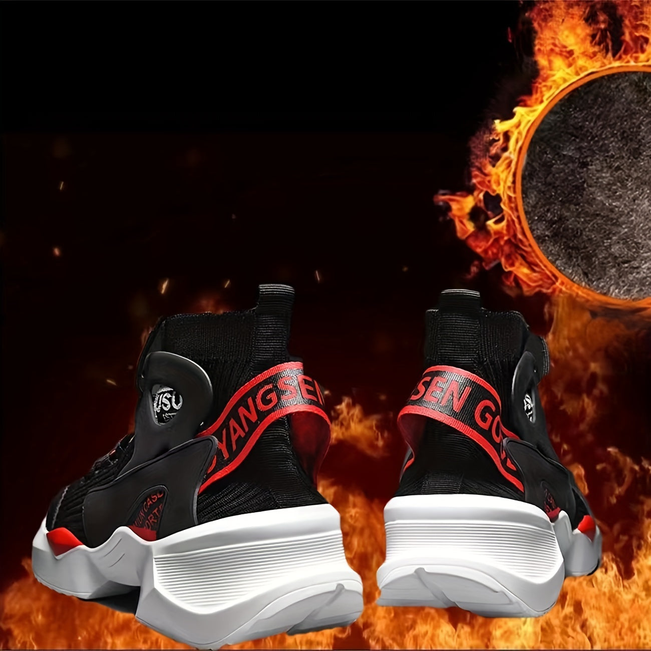 Women's Plus Velvet Sports Boots Mid Top Casual All-Season Microfiber EVA Shoes