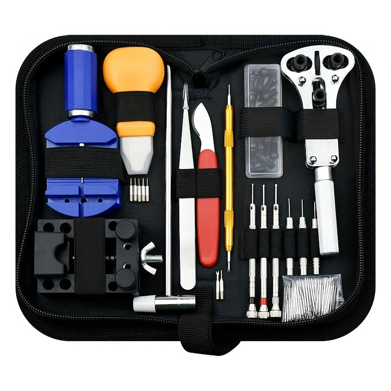 147 Watch Repair Tools Set with Case Opener Spring Bar Tool and Battery Replacement