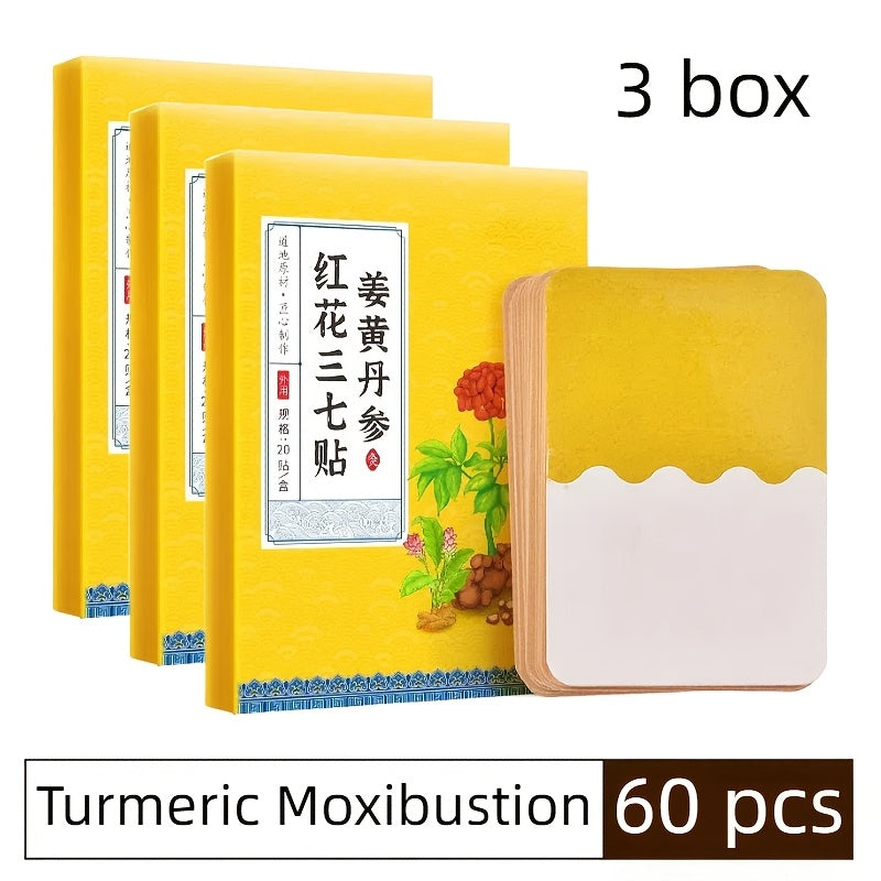 Turmeric Mugwort Moxibustion Patches for Shoulder Neck Knee Lumbar 6-8 Hours