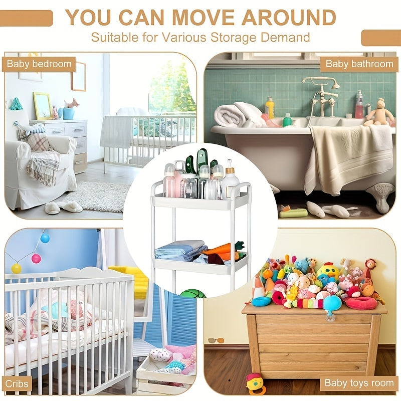 Промышленная тележка с 3-5 уровнями в белом или черном цвете для хранения на кухне