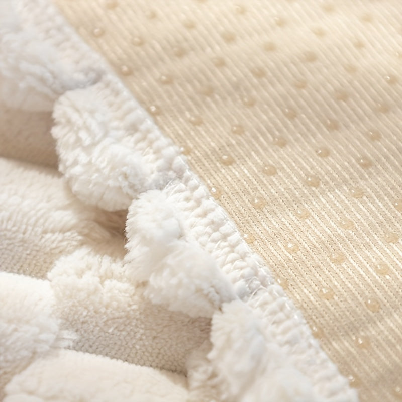 Cojín de sofá nórdico de felpa con diseño antideslizante para todas las estaciones