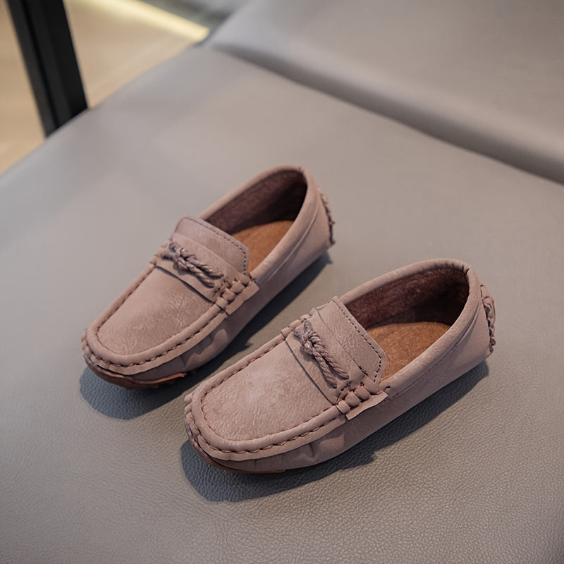 Kids Boys Casual Low Top Slip-On Shoes with Bow for Ages 14 and Under