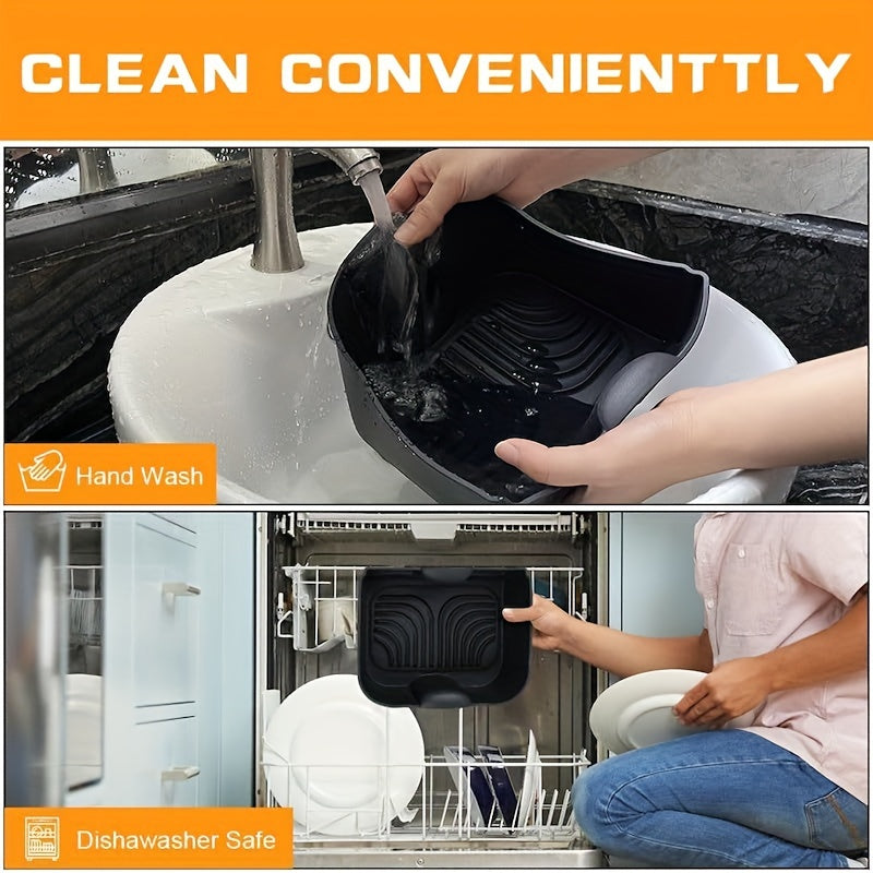 Silicone havo fritöre qoliplari 2-dona, Ninja Foodi Flexdrawer Dual Zone havo fritöresi AF500EU/UK uchun qayta ishlatiladigan aksessuarlar, 5.2L sig'im - pech, mikroto'lqinli pech va muzlatgich bilan mos keladi