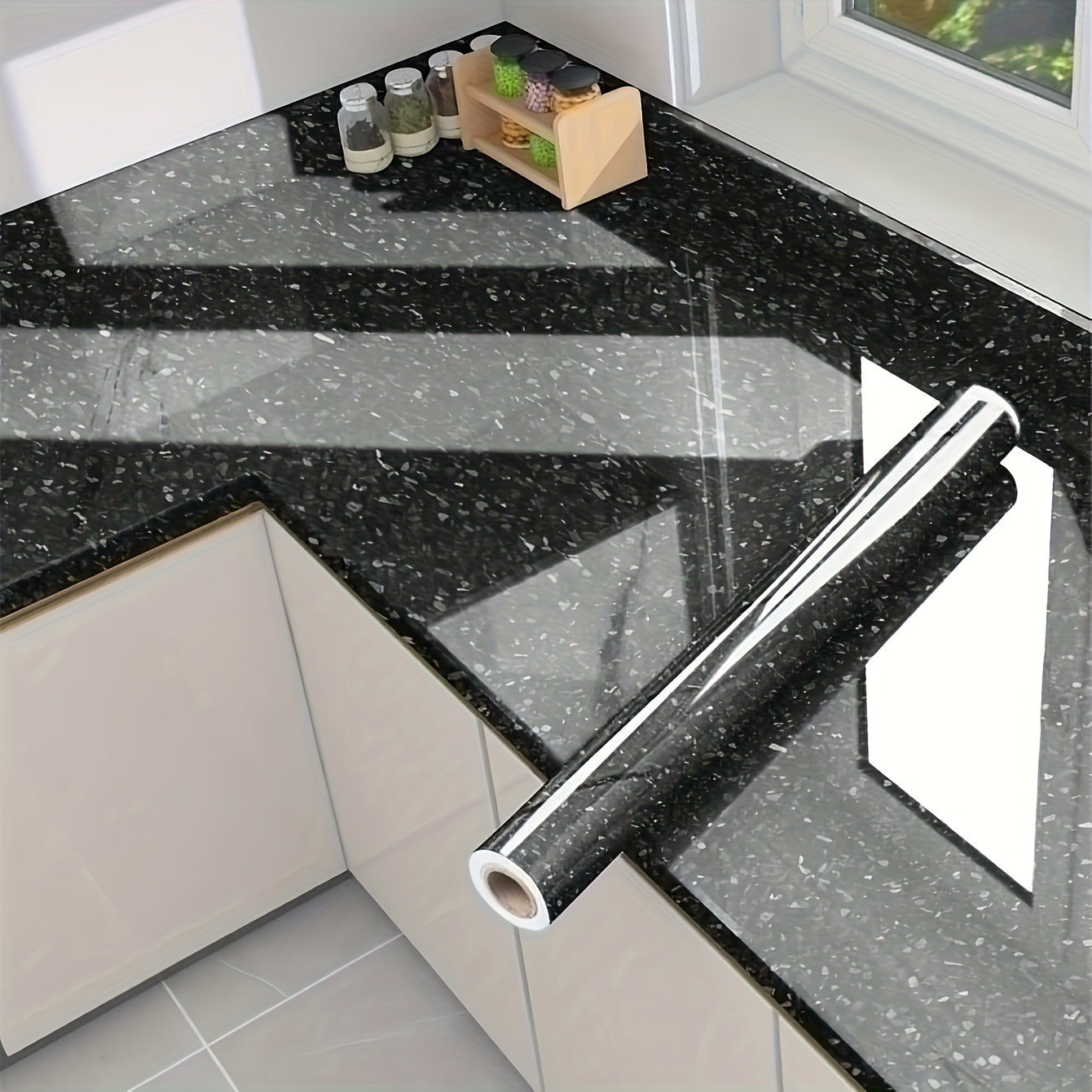 Self-Adhesive Waterproof Marble Wall Stickers for Kitchen Bathroom Renovation