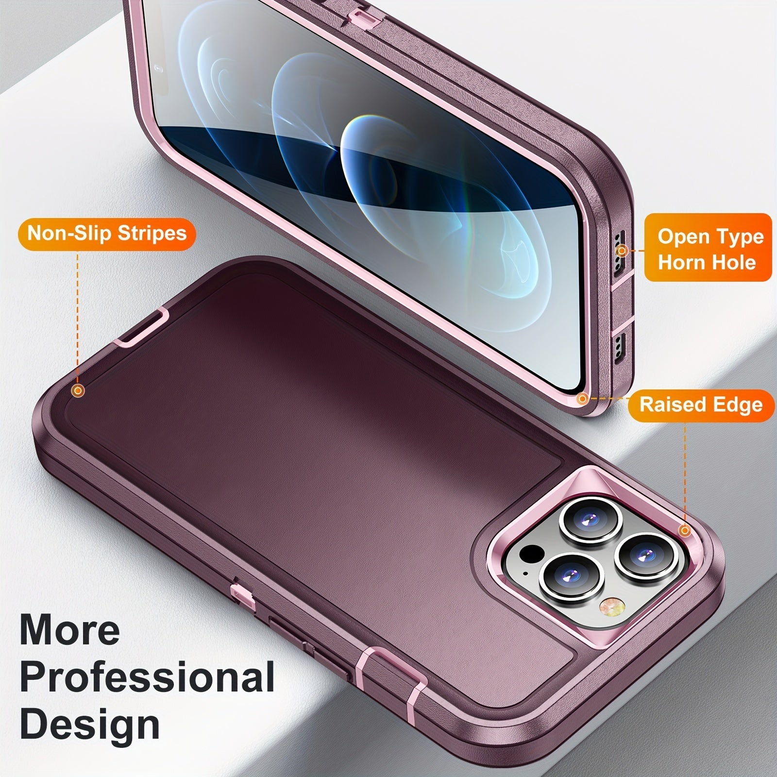 Shockproof TPU PC Phone Case for iPhone 14 13 12 8 with Air Cushion Protection