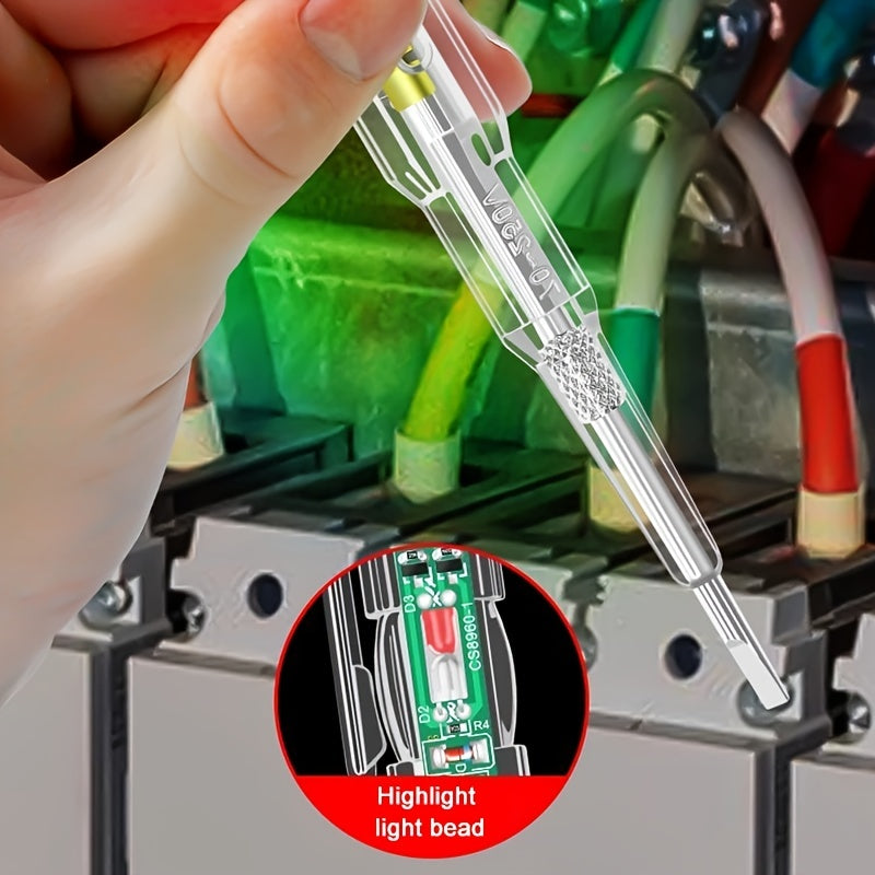Electrical Test Pen Circuit Tester for Live and Disconnected Wires Red LED Indicator