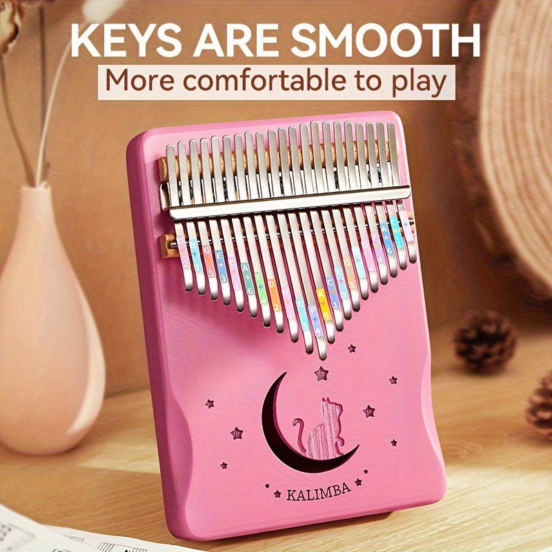 21-Tone Thumb Piano Kalimba for Beginners Girls Mixed Color Musical Instrument Gift