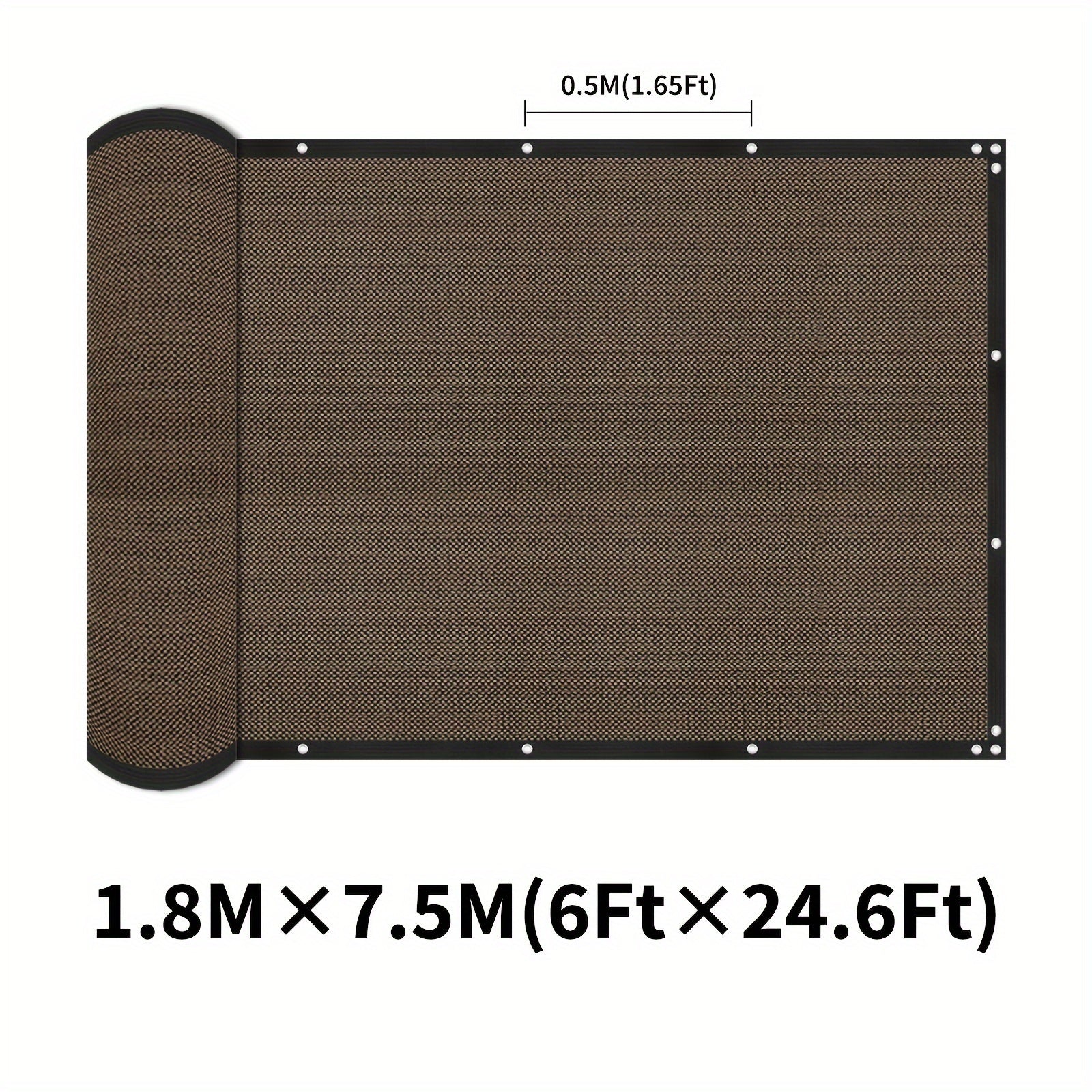 6-Foot Heavy Duty Privacy Fence Screen for Garden UV Protection Windproof Brown