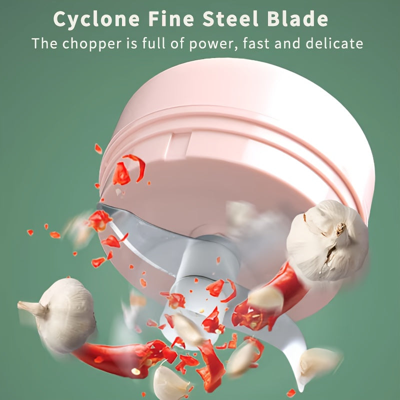 Picadora eléctrica portátil de ajo, procesador de alimentos, batería de litio recargable por USB, uso multifuncional en la cocina