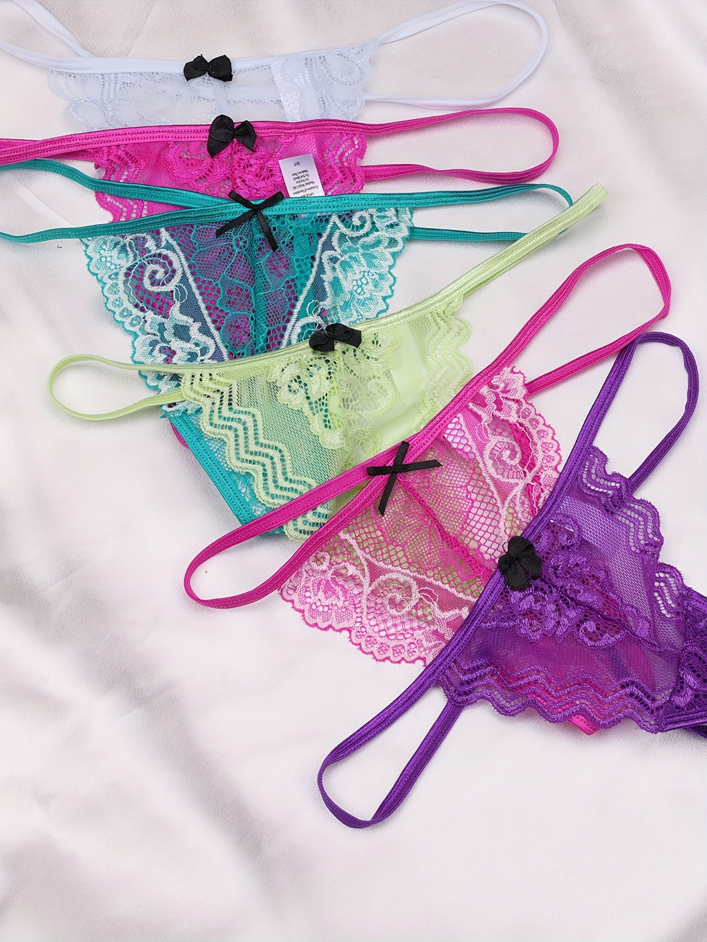 Women's Lace G-String Thongs in Assorted Colors and Patterns Lingerie