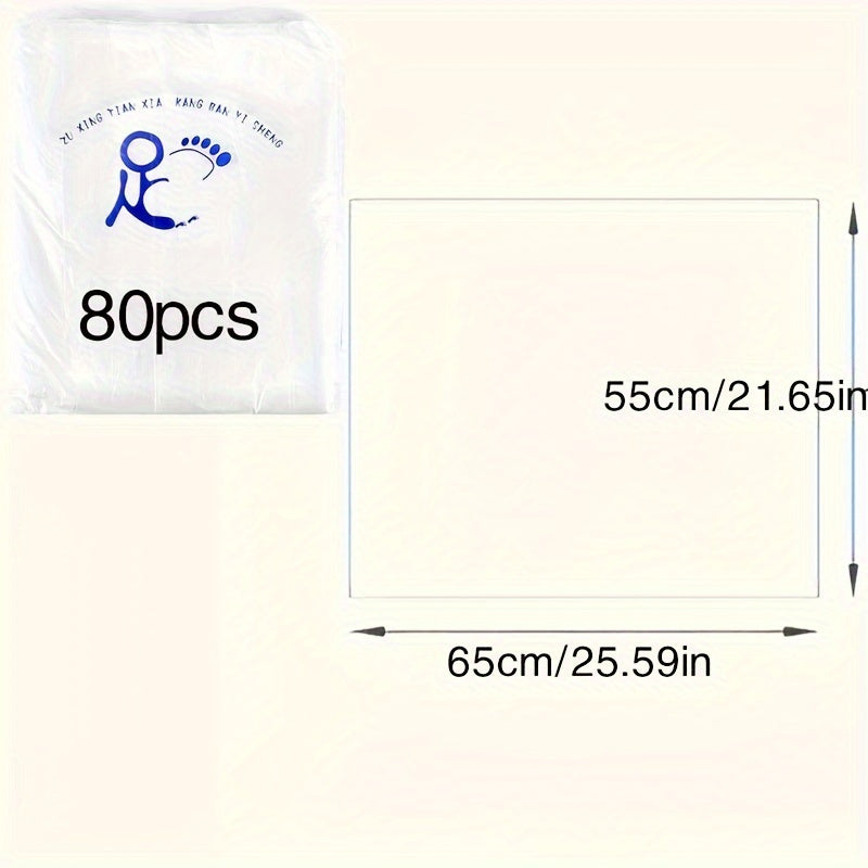 Disposable Foot Soak Bags 80pcs Thickened PE Plastic Travel Foot Massage Sanitation