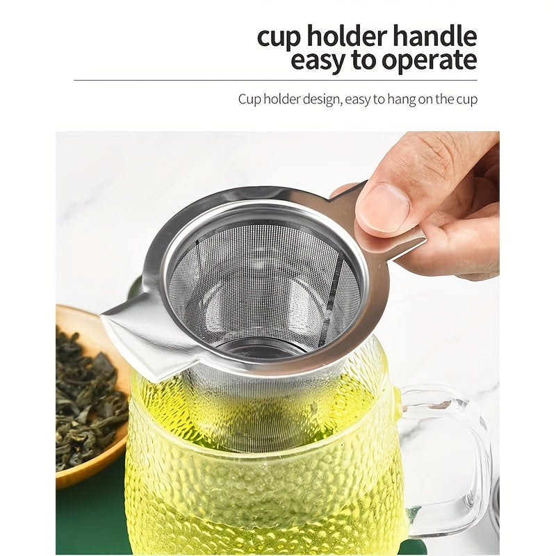 Stainless Steel Tea Infuser with Dual Handles for Coffee and Tea Brewing